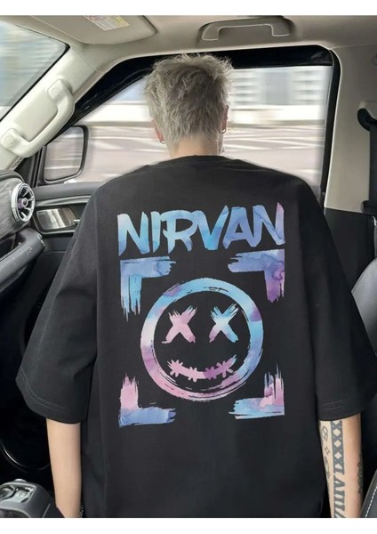 Unisex Nirvan Baskılı Oversize %100 Pamuk T-Shirt fiyatları