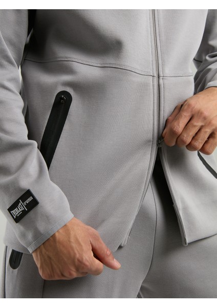 Champions Collection Gri Erkek Yüksek Yaka Full Zip Kapüşonlu Sweatshirt indirimleri