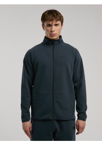 Ever Relaxed Regular Antrasit Yüksek Yaka Erkek Full Zip Sweatshirt
