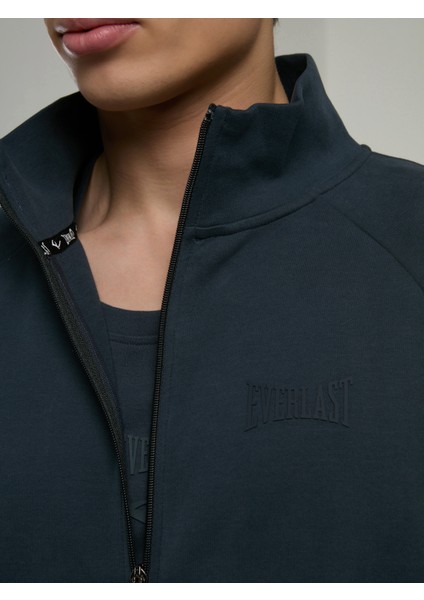 Ever Relaxed Regular Antrasit Yüksek Yaka Erkek Full Zip Sweatshirt indirimleri