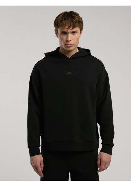 Ever Relaxed Comfort Kapüşonlu Siyah Erkek Sweatshirt