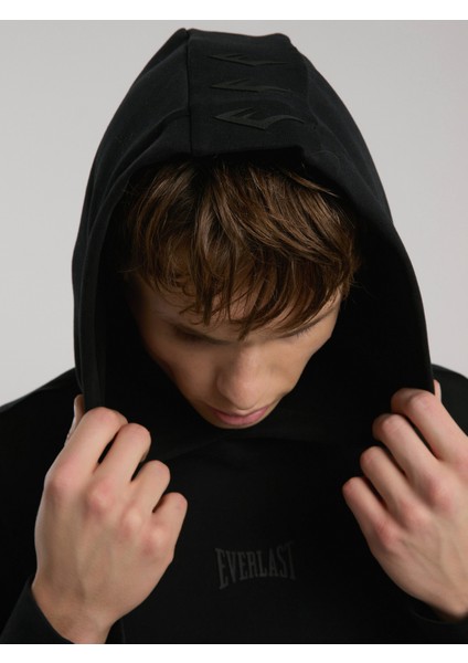 Ever Relaxed Comfort Kapüşonlu Siyah Erkek Sweatshirt fırsatları