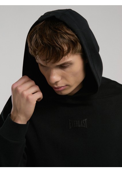 Ever Relaxed Comfort Kapüşonlu Siyah Erkek Sweatshirt indirimleri