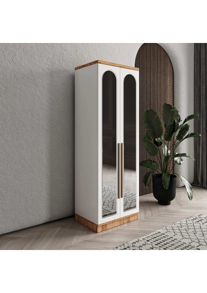2 Kapaklı Aynalı Komple Mdf Gardırop Genç Ve Yatak Odası