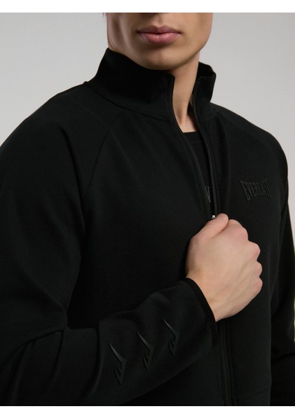 Ever Relaxed Regular Siyah Yüksek Yaka Erkek Full Zip Sweatshirt fırsatları