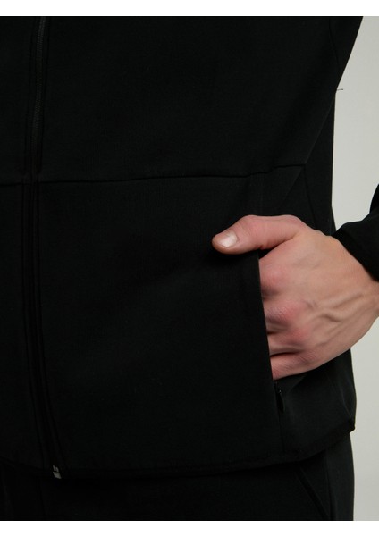 Ever Relaxed Regular Siyah Yüksek Yaka Erkek Full Zip Sweatshirt indirimleri