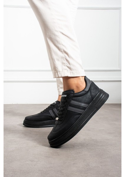 Erkek Siyah Füme Sneaker Günlük Spor Ayakkabı Yüksek Taban Rahat Tasarım X35 modelleri