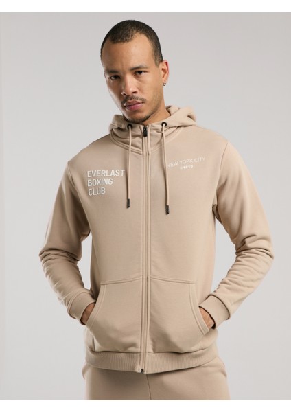 Boxing Club Regular Kum Erkek Full Zip Kapüşonlu Sweatshirt modelleri