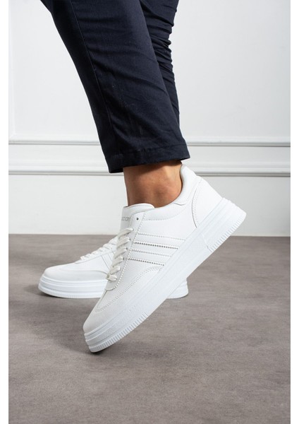 Erkek Beyaz Sneaker Günlük Spor Ayakkabı Yüksek Taban Rahat Tasarım X35 modelleri
