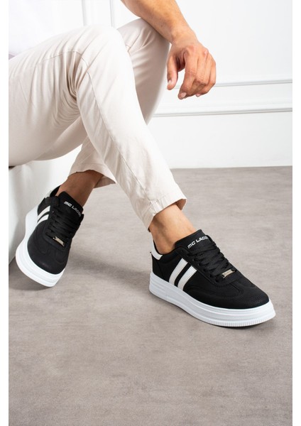 Erkek Beyaz Siyah Sneaker Günlük Spor Ayakkabı Yüksek Taban Rahat Tasarım X35 fiyatları