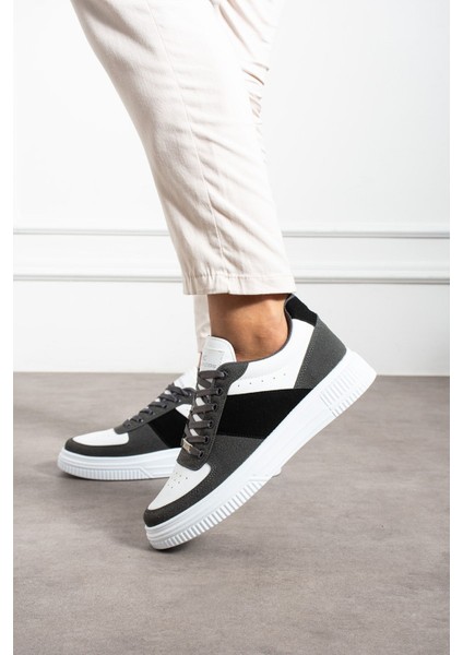 Erkek Beyaz Füme Sneaker Günlük Spor Ayakkabı Yüksek Taban Rahat Tasarım F32 modelleri