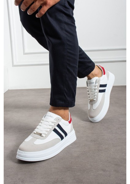 Erkek Beyaz Lacivert Sneaker Günlük Spor Ayakkabı Yüksek Taban Rahat Tasarım X35 modelleri