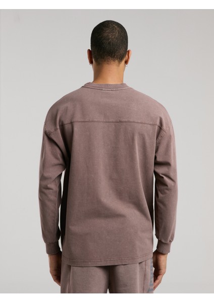 Bronx 1910 Yıkamalı Kahverengi Erkek Uzun Kollu Tişört indirimleri