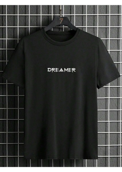 Dreamer Baskılı Oversize Bisiklet Yaka Yazlık Pamuk T-Shirt fiyatları
