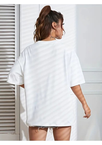 Unisex Bonjour Madame Baskılı Oversize %100 Pamuk T-Shirt fiyatları