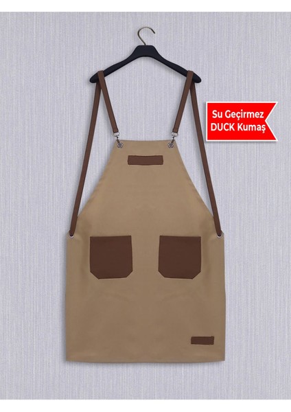 Krem Kahve Renkli Cepli Mutfak Önlüğü, Şef, Garson, Aşçı ve Barista Için Ideal fiyatları