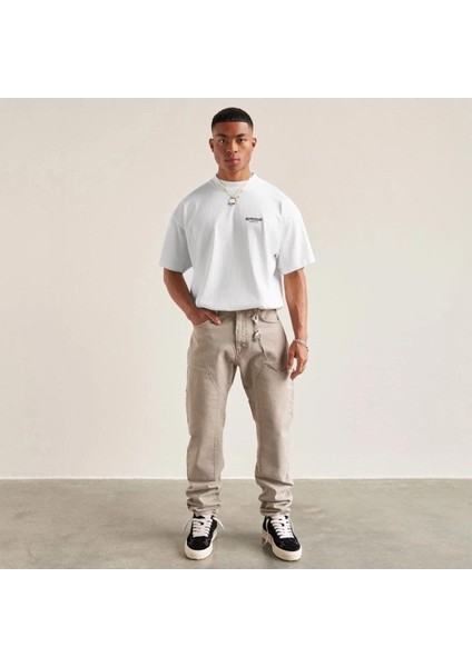 Erkek Represent Baskılı Bisiklet Yaka Oversize Tshirt fiyatları