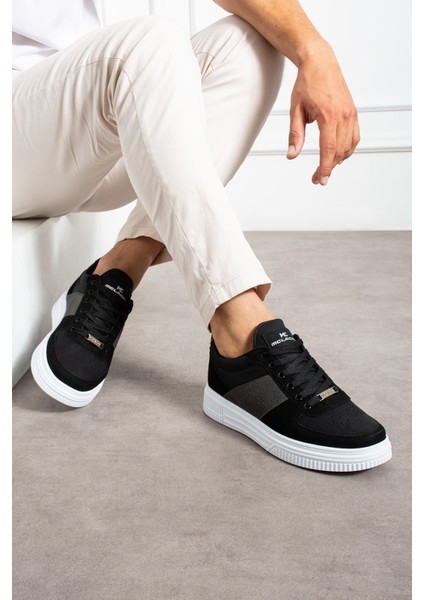 Erkek Siyah Füme Beyaz Sneaker Günlük Spor Ayakkabı Yüksek Taban Rahat Tasarım F32 fiyatları