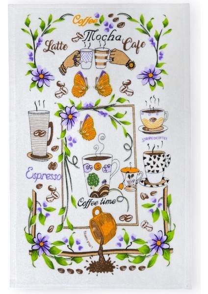 3'lü Renkli Baskılı Beyaz Mutfak Havlusu Seti, Yumuşak ve Şık Dokunuş. fiyatları