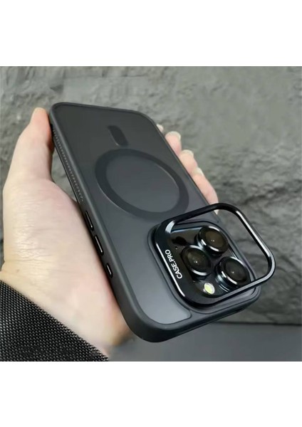 Apple Iphone 16 Pro Uyumlu Mat Serisi Standlı Kapak Magsafe Kılıf +Lens Koruma . modelleri