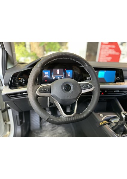 Volkswagen Golf 8 Caddy 2022-2025 Araca Özgü Dikmeli Direksiyon Kılıfı F1 Olmayan Araçlara Uygundur modelleri