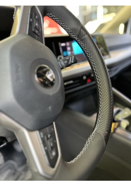 Volkswagen Golf 8 Caddy 2022-2025 Araca Özgü Dikmeli Direksiyon Kılıfı F1 Olmayan Araçlara Uygundur fırsatları
