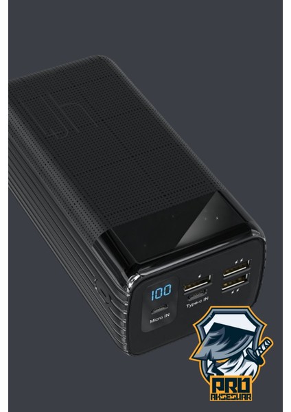 40000 Mah Powerbank 4 Çıkışlı Taşınabilir LCD Göstergeli 22.5W Pd Hızlı Çoklu Şarj Cihazı - Iphone, Samsung, Xiaomi Tam Uyum
