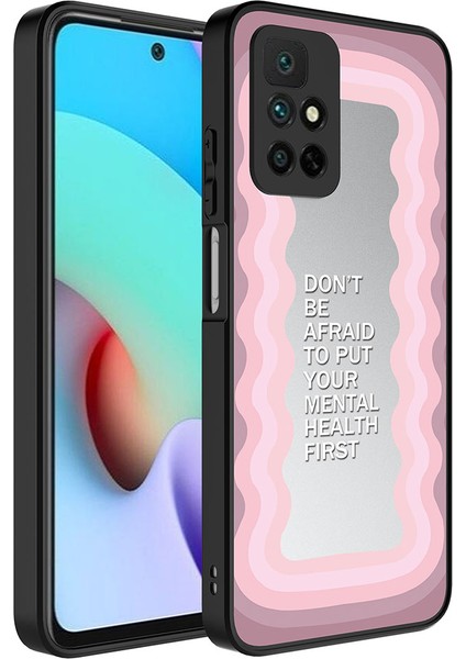 Xiaomi Redmi 10 Kılıf Aynalı Desenli Kamera Korumalı Parlak Arth Mirror Kapak-Ayna