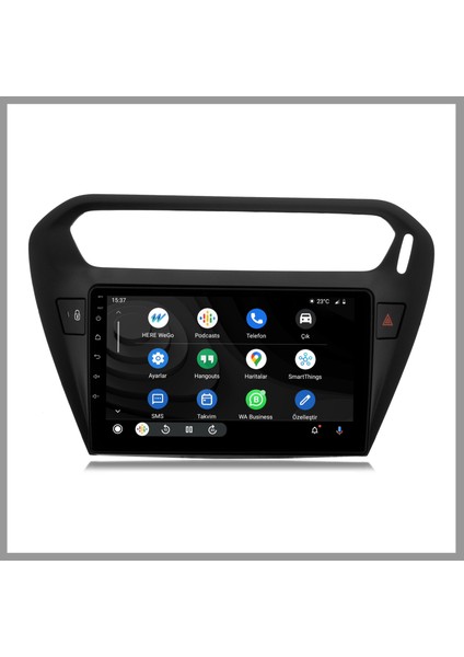 Cıtroen C-Elysee Siyah 2012-2023 4 GB Ram 64 GB Hafıza Androıd Multımedıa Teyp fiyatları