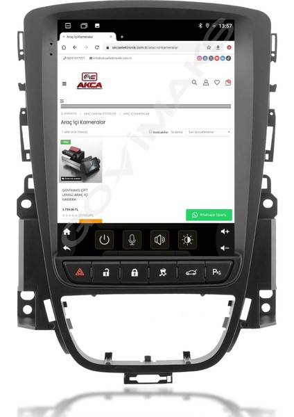 GOVİMAKS OPEL ASTRA J 2009-2016 TESLA 8 GB RAM 128 GB HAFIZA ANDROID MULTIMEDIA TEYP