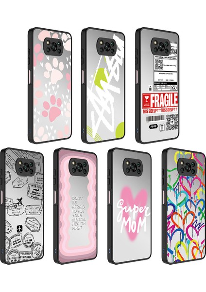 Xiaomi Poco X3 Kılıf Aynalı Desenli Kamera Korumalı Parlak Arth Mirror Kapak-Kalp fiyatları