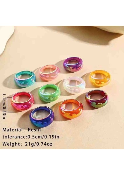 Renkli Neon Akrilik Yüzük fiyatları