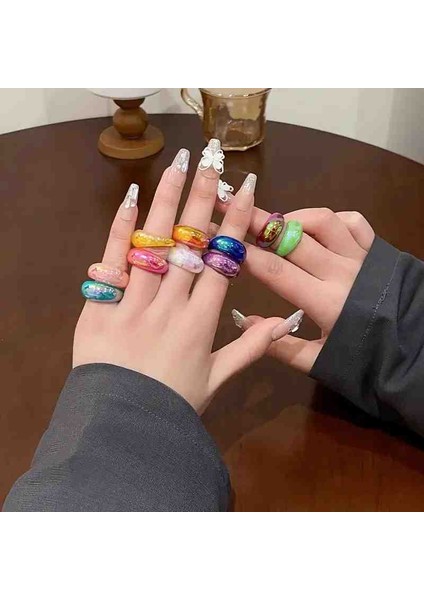 Renkli Neon Akrilik Yüzük fırsatları