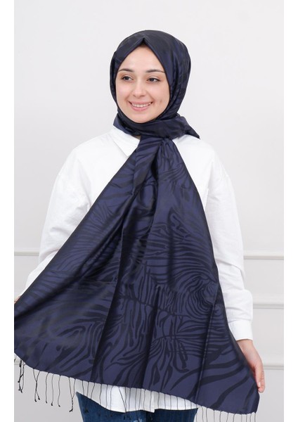 Zebra Jakar Desenli Ipek Şal 05139 Lacivert fiyatları