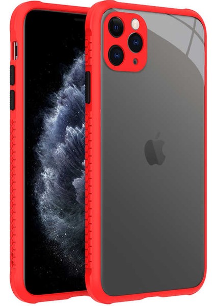 iPhone 11 Pro Max Kılıf ​​arth Kaff Kapak-Kırmızı