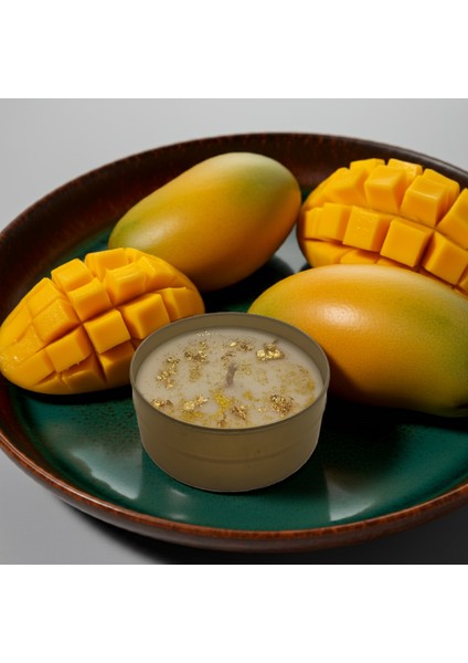 Mango Aromalı 75CC Altin Süs Motifli Mum fiyatları
