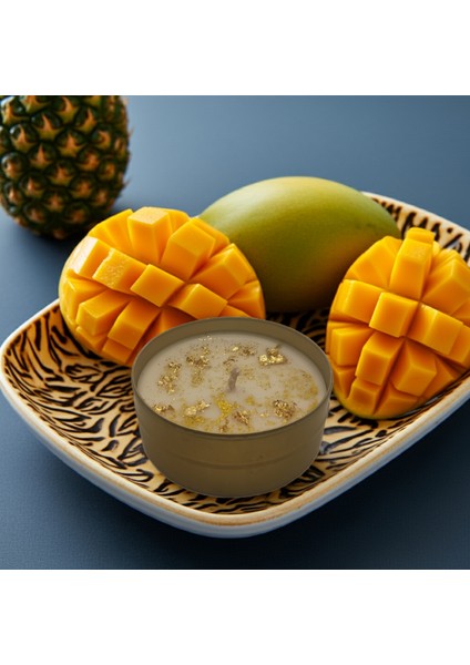 Mango Aromalı 75CC Altin Süs Motifli Mum modelleri