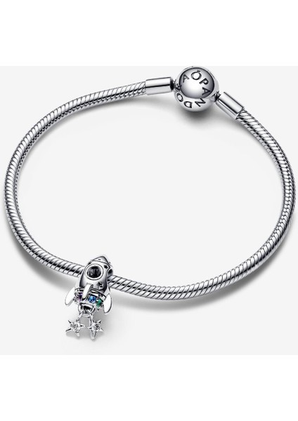 Uzay Sevgisi Roket Charm 925 Ayar Gümüş modelleri