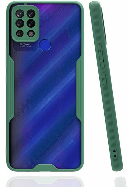 Tecno Pova Kılıf Arth Parfe Kapak-Koyu Yeşil