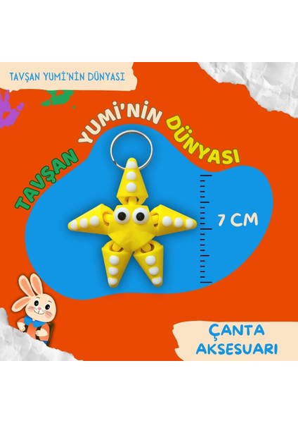 Çanta Aksesuarı Deniz Yıldızı - Hareketli Oyuncak 7 cm fiyatları