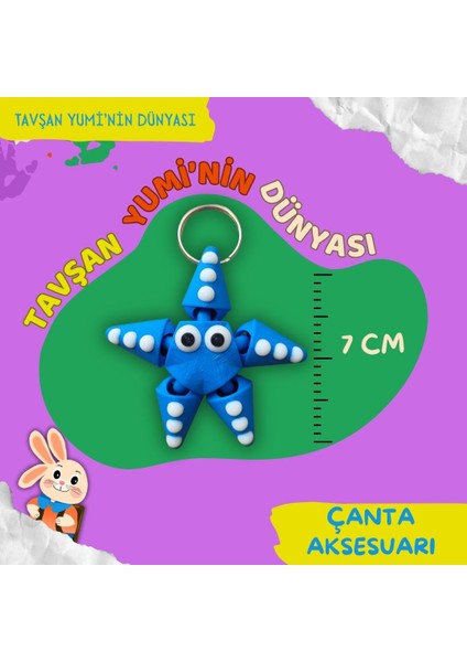 Çanta Aksesuarı Deniz Yıldızı - Hareketli Oyuncak 7 cm modelleri
