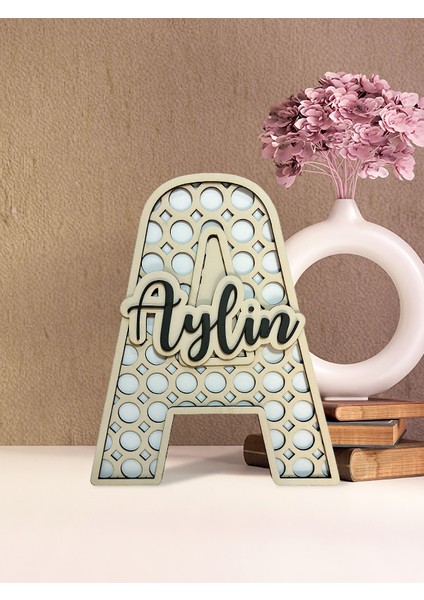 Özel Kesim Isimli Hediyelik Harf Ahşap Bebek Çocuk Kapı Süsü - Model 3 modelleri