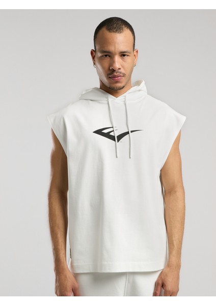 Ever Classics Oversize Beyaz Erkek Kolsuz Sweatshirt