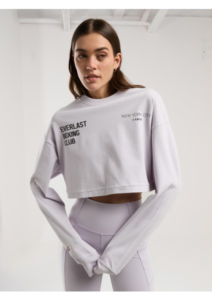 Boxing Club Wmn Oversize Uzun Kollu Lila Kadın Tişört modelleri
