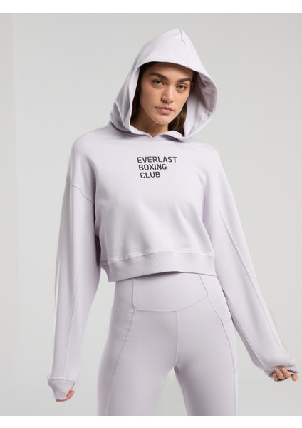 Boxing Club Wmn Crop Uzun Kollu Lila Kadın Sweatshirt