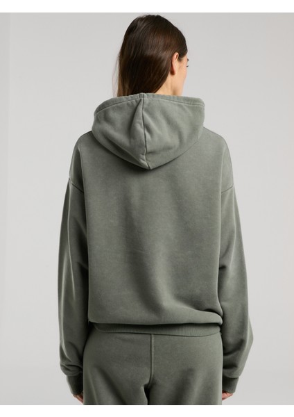 Authentic Boxing Wmn Oversize Haki Kadın Kapüşonlu Sweatshirt indirimleri