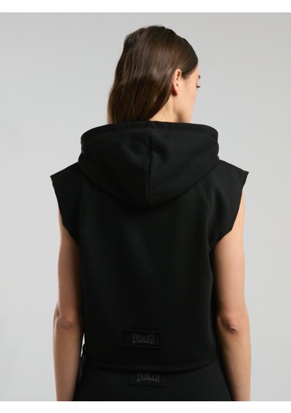 Ever Classics Wmn Siyah Kadın Crop Kapüşonlu Kolsuz Sweatshirt indirimleri