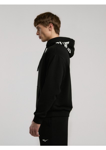 Ever Classics Comfort Siyah Kapüşon Baskılı Erkek Sweatshirt fiyatları