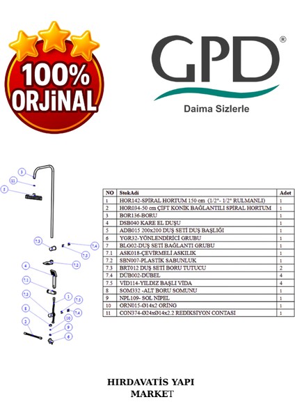 DST19-3 Yönlendiricili Duş Seti (Tek Fonksiyonlu El Duşu + 200X200) indirimleri