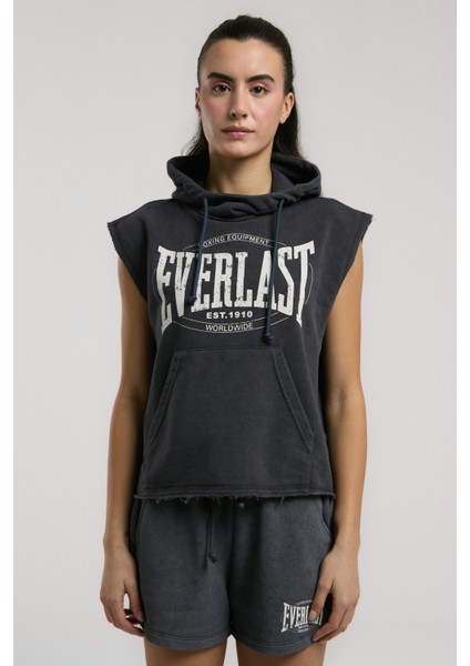 Authentic Boxing Wmn Oversize Antrasit Kadın Kolsuz Sweatshirt